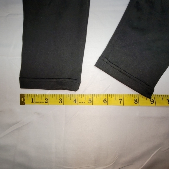 Black Scrunch Butt Full-length Leggings Mid-rise Women's Size Medium - Picture 9 of 9